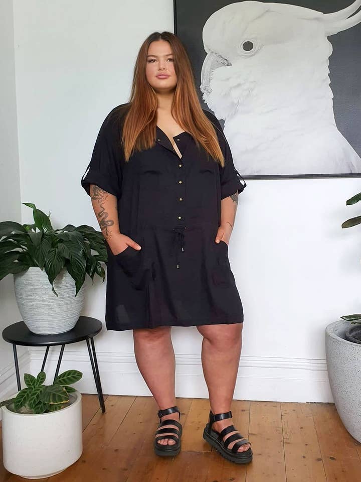 Indus Tunica//Nero per la vendita all'ingrosso da parte di Hope & Harvest