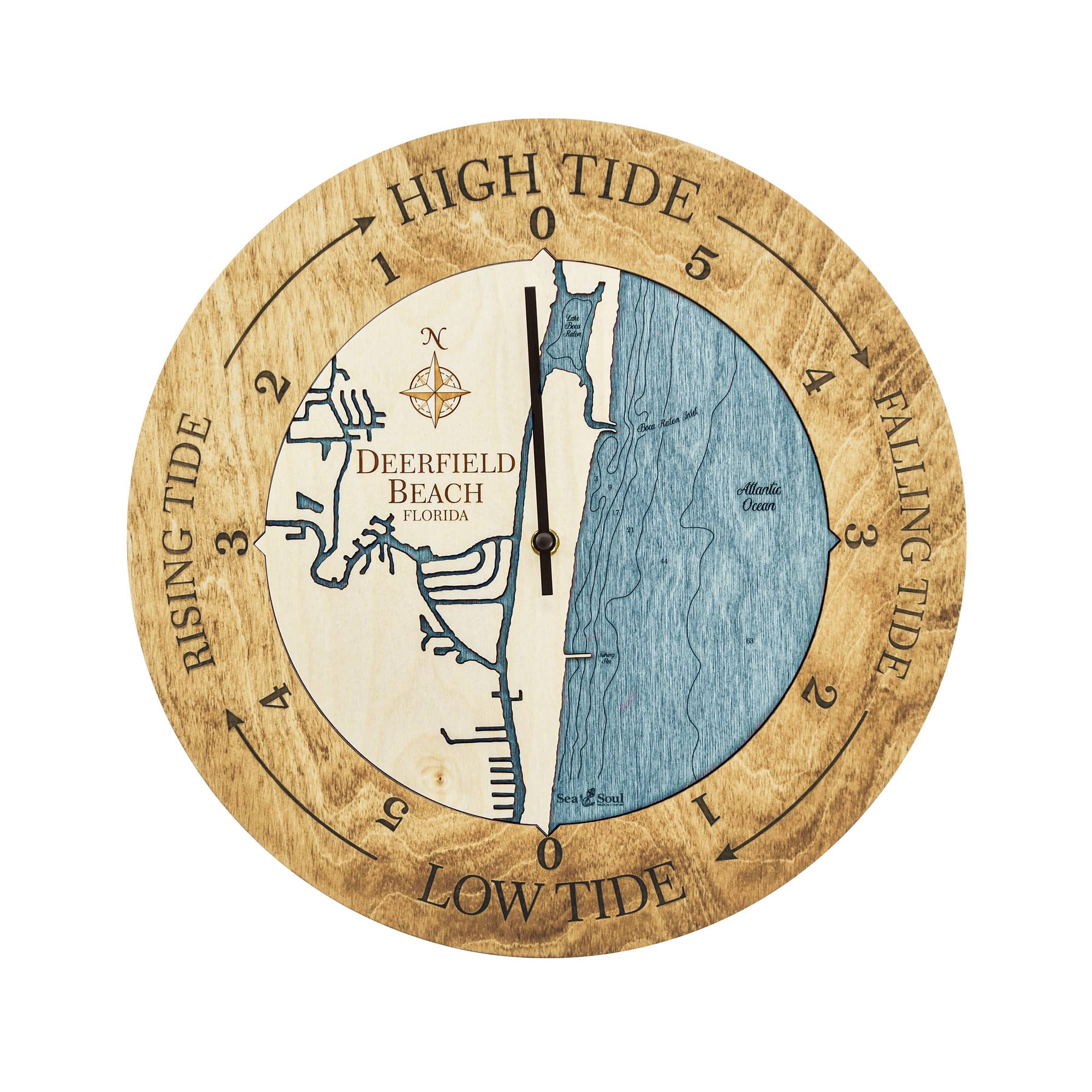 Sea & Soul Nautical Chart Art - Wholesale Wall Clock - Florida East Coast Nautical Chart Tide Clock-Many Locations57