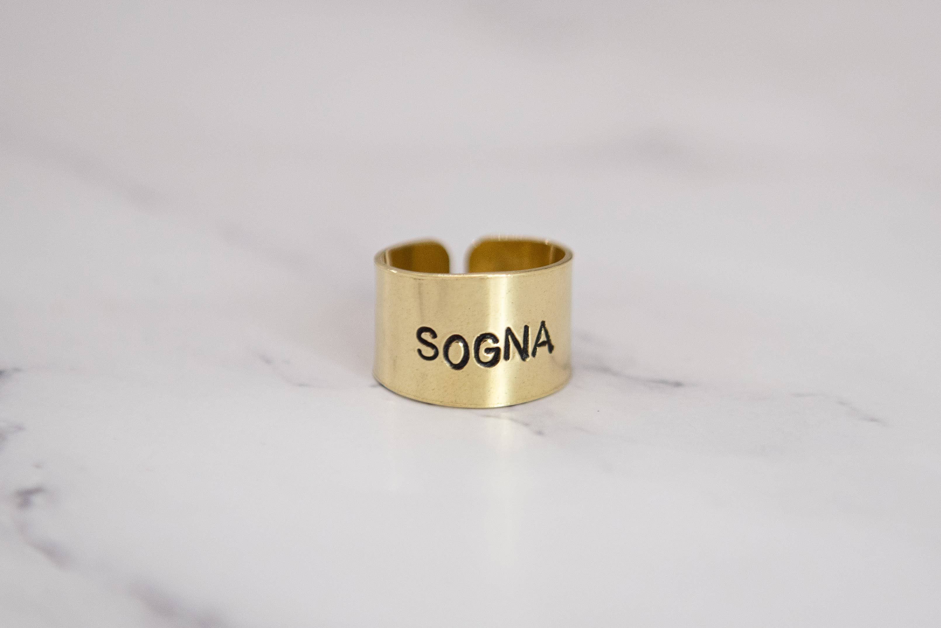 Loti jewels - Wholesale Band/Stacked Ring - MESSAGE RING IN BRASS WITH ENGRAVING3