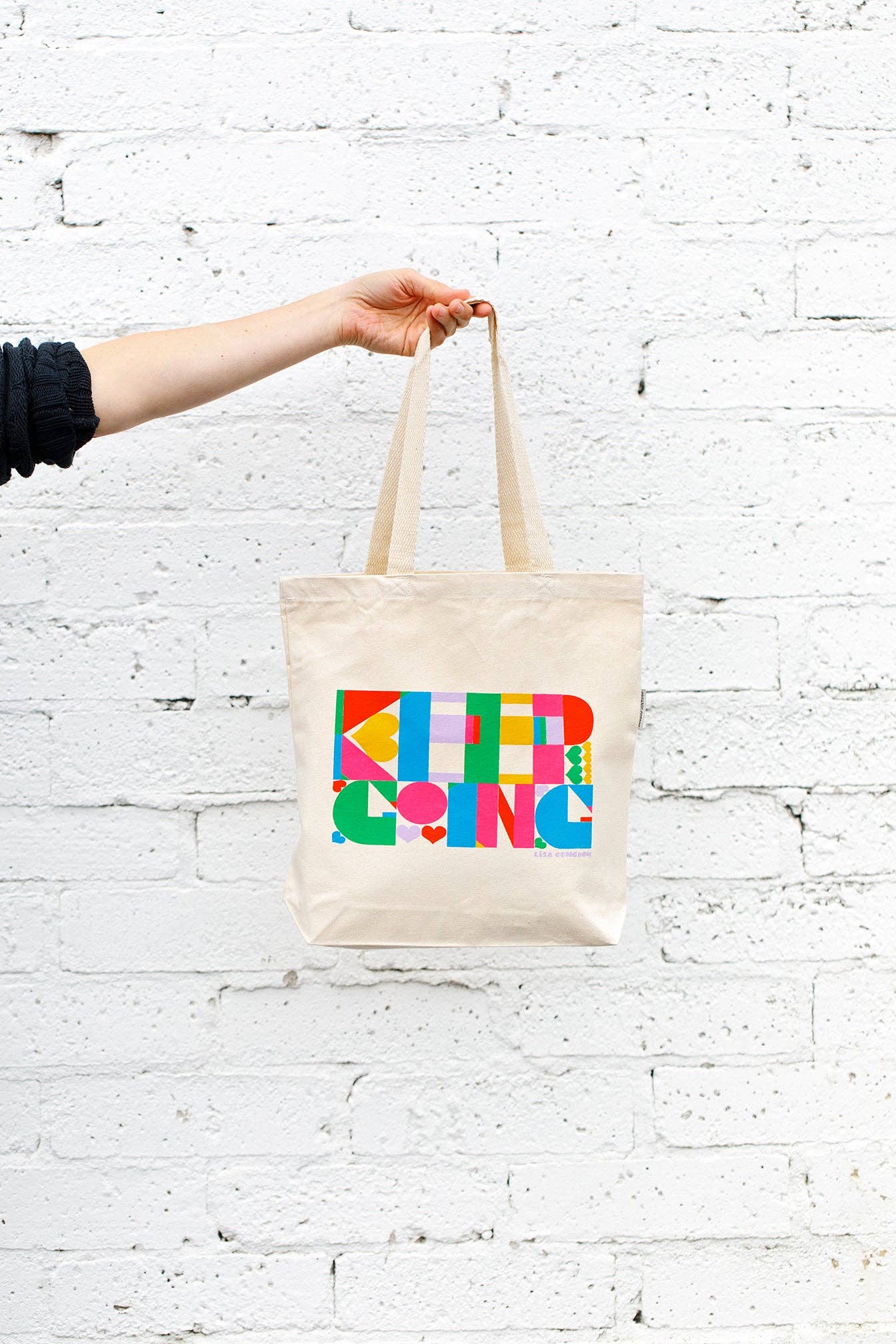 Lisa Congdon Art & Illustration - Wholesale Tote Bag - Unisex - Keep Going Canvas Tote1