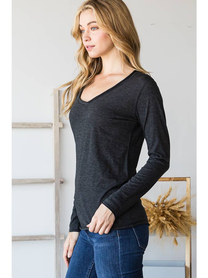 HEIMISH - Wholesale T-Shirt - Women's - V114-1 RAW EDGE TEE11