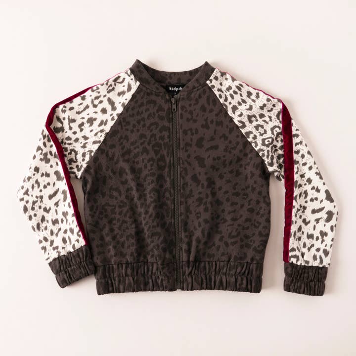 Leopard Color Block Cardigan for wholesale by Kidpik