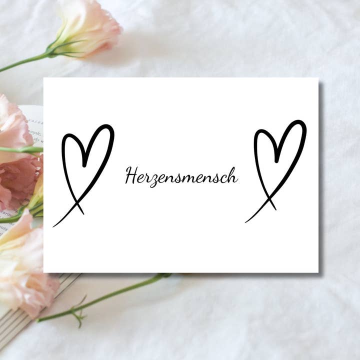Herzensmensch Herzkarte Postkarte Karte mit Herz, Herzen für den Großhandel von FreelingVenture