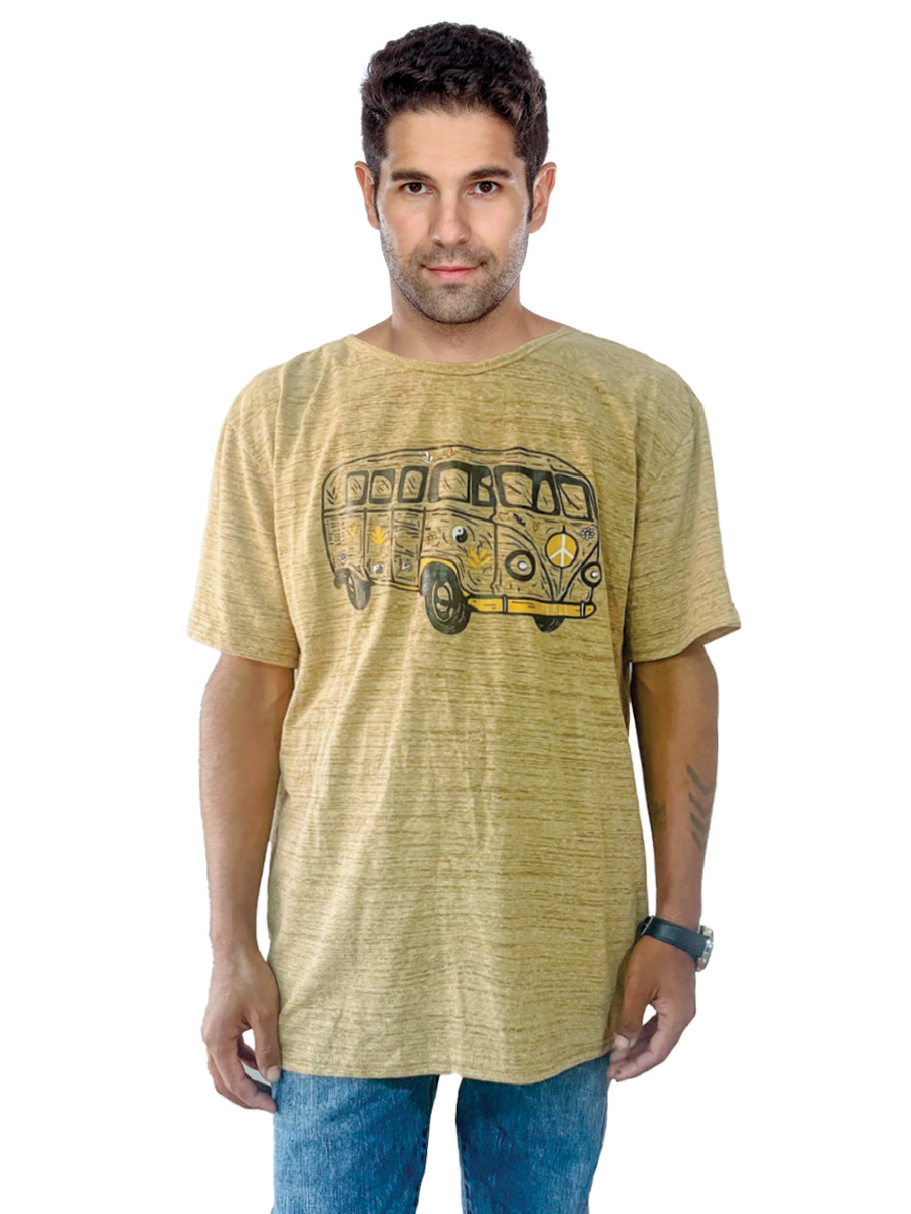 Yak & Yeti - Wholesale Screen Printed T-Shirt - Men's - Men's T Shirt Van Life Print Boho