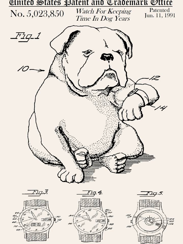 Everyday Greeting Card - Watch for Keeping Time in Dog Years for wholesale by PATENT PRESS GREETING CARDS