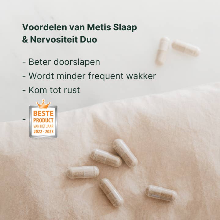 Metis Supplements - Wholesale Oral Supplement/Vitamin - Metis Slaap & Nervositeit Eco-Refill Duo (96 Caps)