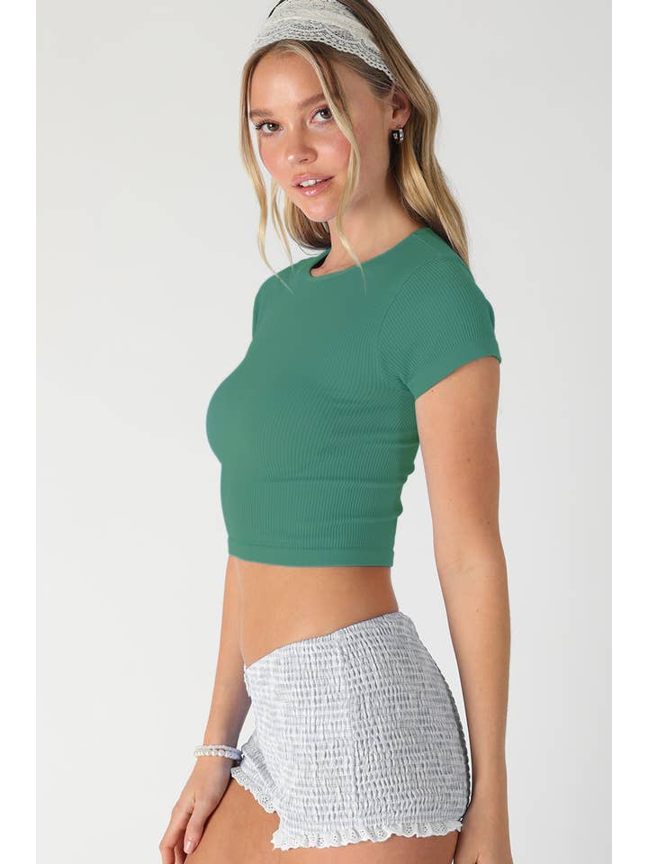 NIKIBIKI - Wholesale Knit Top - Women's - NS8232- Ribbed Baby Tee2