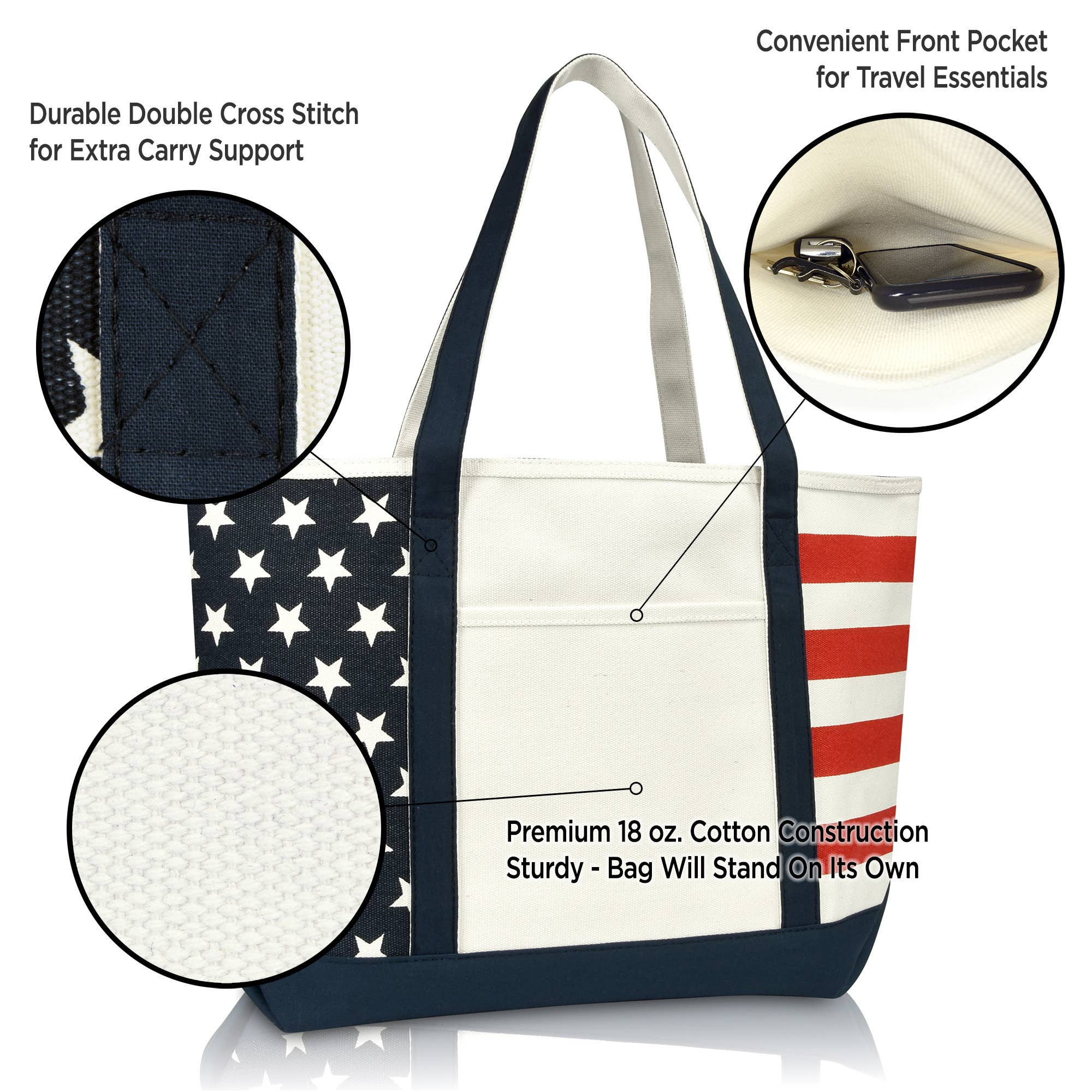 Dalix - Wholesale Tote bag – Women's - Dalix 23" Premium Striped Tote Bag46