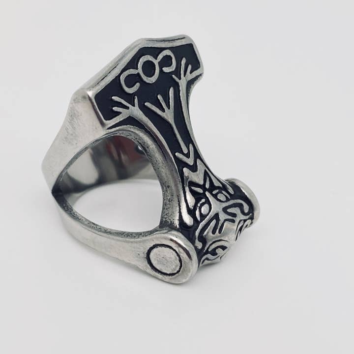 Titanium Steel Viking Men's Personality Stainless Steel Ring Gift for wholesale by Mio Queena
