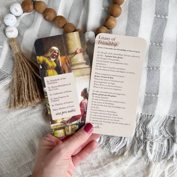 Abundance of Grace - Wholesale Religious Card - Litany of Friendship Prayer Card