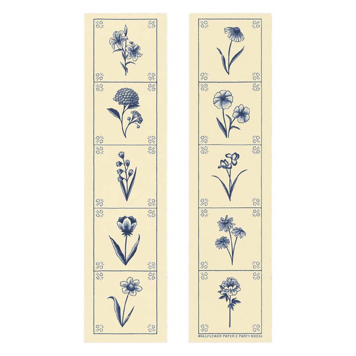 Delft Tile Bookmark for wholesale by Wallflower Paper & Party