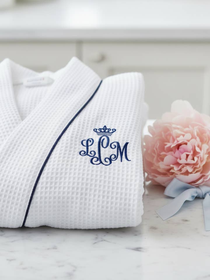 Lotus Linen - Wholesale Robe – Women's - Knee-Length Waffle Robe for Women36