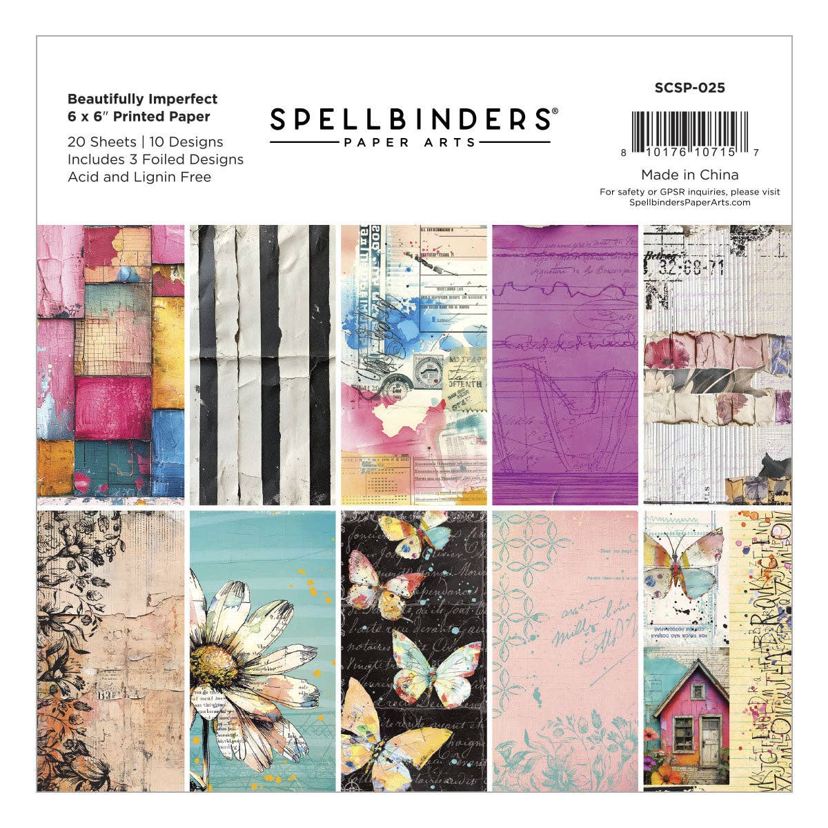 Hero Arts + Spellbinders Wholesale - Wholesale Craft Supplies - Beautifully Imperfect 6 x 6" Printed Paper from the Beautifully Imperfect Collection0
