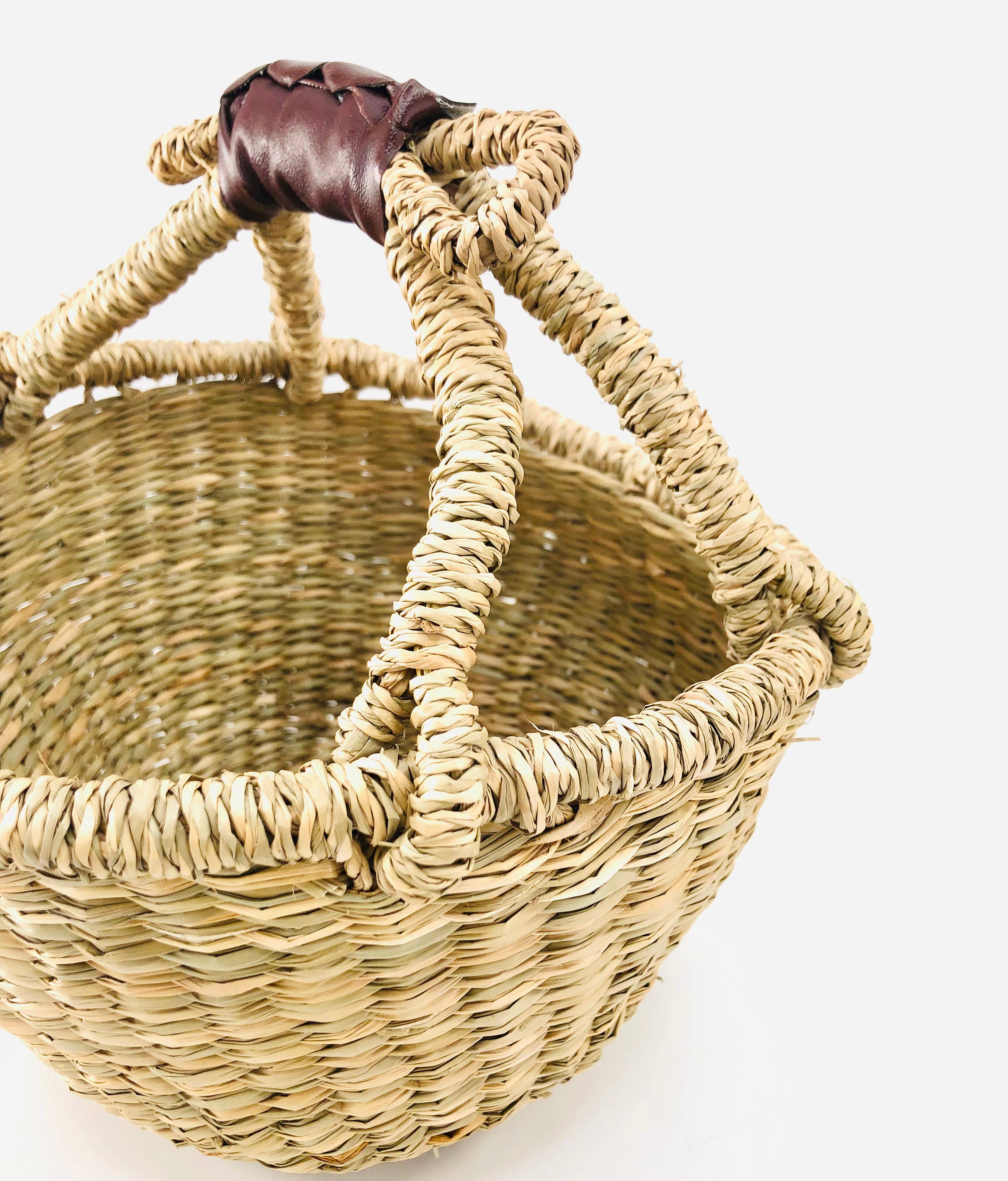 GreenWave - Wholesale Basket - Bolga handwoven natural seagrass boho basket2