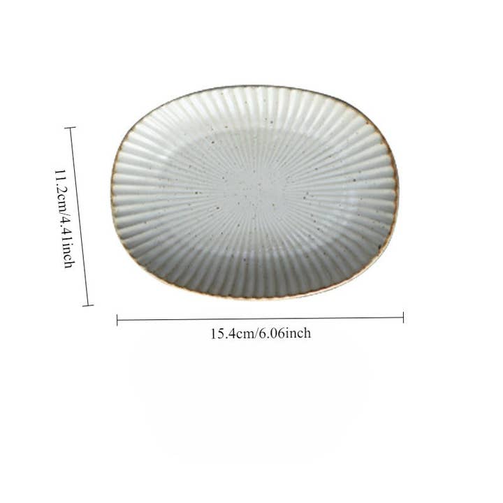 Gohobi (We cover U.S. import duties) - Wholesale Dinner plate - Gohobi Handmade Ceramic Japanese Style Oval Plate