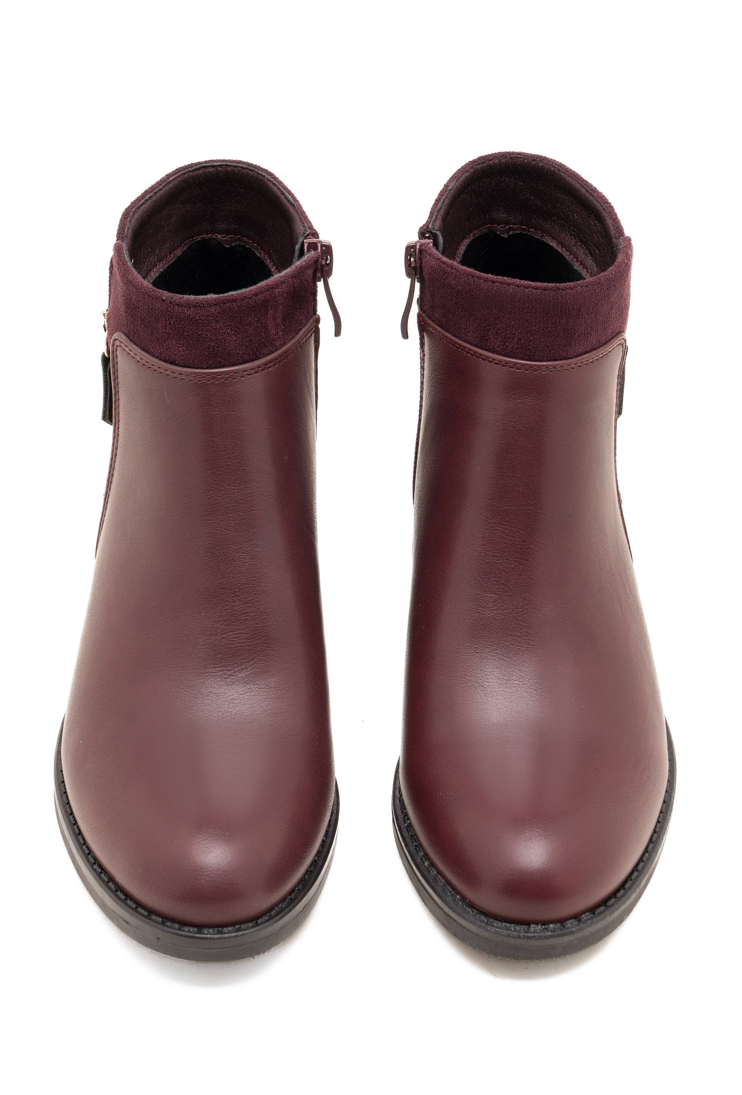 C'M PARIS - Wholesale Chelsea Boots - Women's - Chic Ankle Boots with Gold Side Zipper 6832711