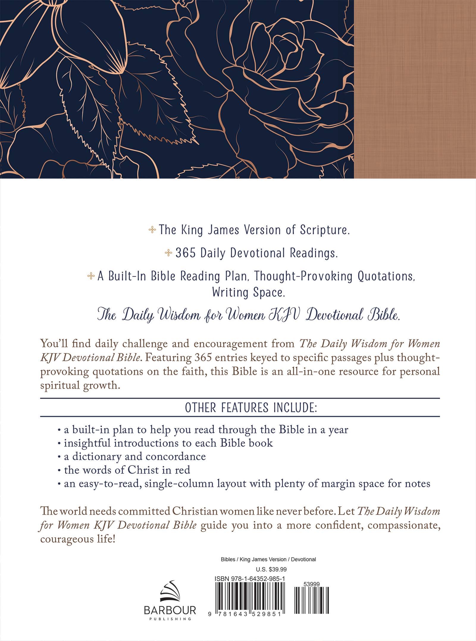 Barbour Publishing, Inc. - Wholesale Religion - The Daily Wisdom for Women KJV Devotional Bible6