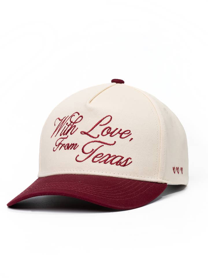 With Love, From Texas Trucker Hat for wholesale by Rustler Hat Co.