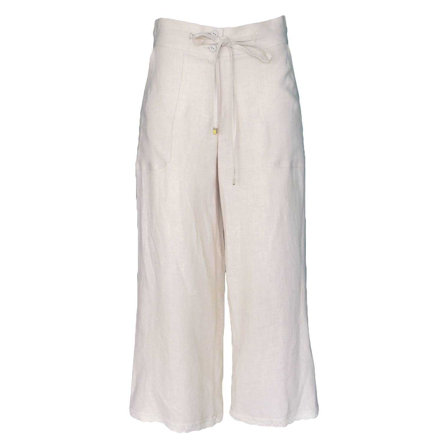 Lalipop Design - Wholesale Pants - Women's - Cropped Linen Pants0