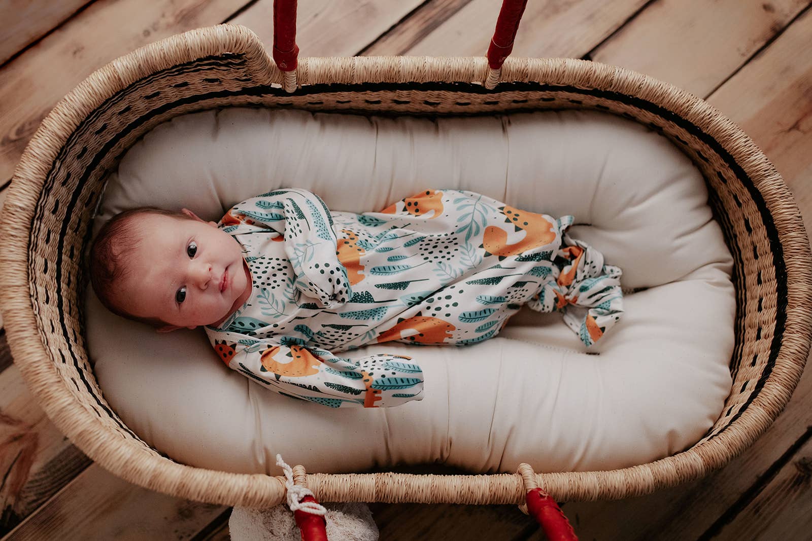 Three Little Tots - Wholesale Babygown - Baby - Dinosaur Animal Print Zoo Knotted Gown22