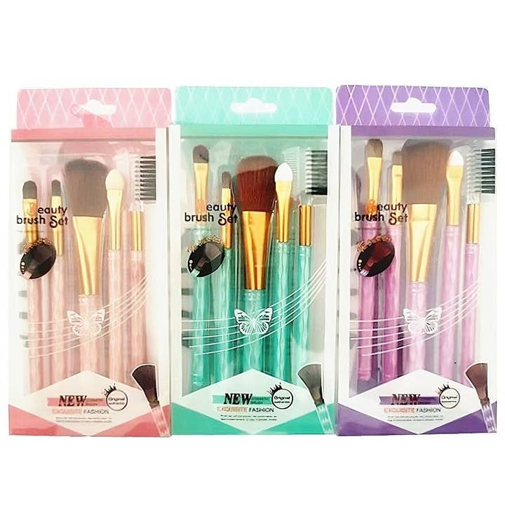 Diacly - Wholesale Makeup Brush Set - 6pk 5 pieces Makeup Brush Set