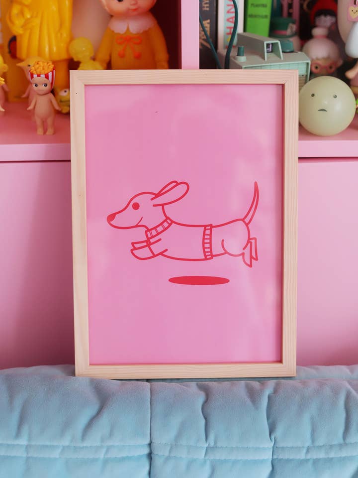 A4 Poster Dachshund for wholesale by Poulette Magique