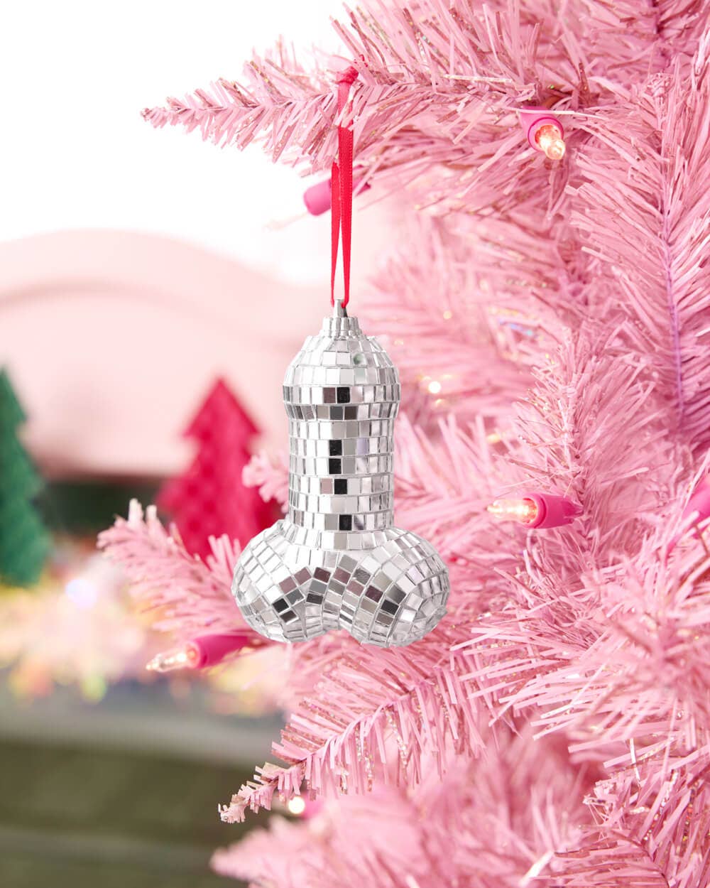 Wholesale Disco Penis Ornament - silver disco ornament Christmas