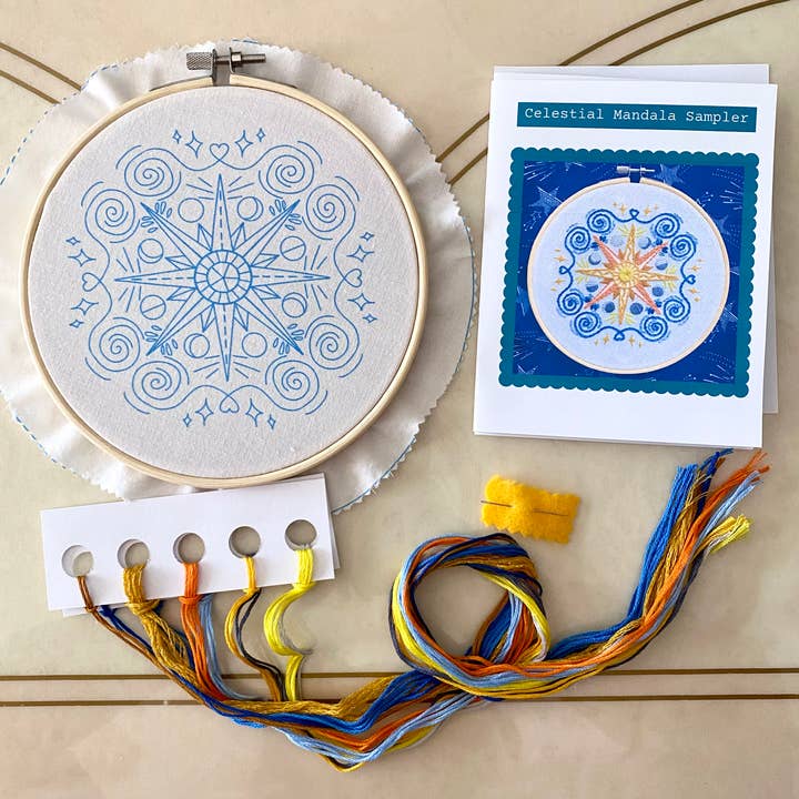Stitches By Tiff - Wholesale Embroidery/cross-stitch supplies - Celestial Mandala Sampler DIY Embroidery Craft Kit3