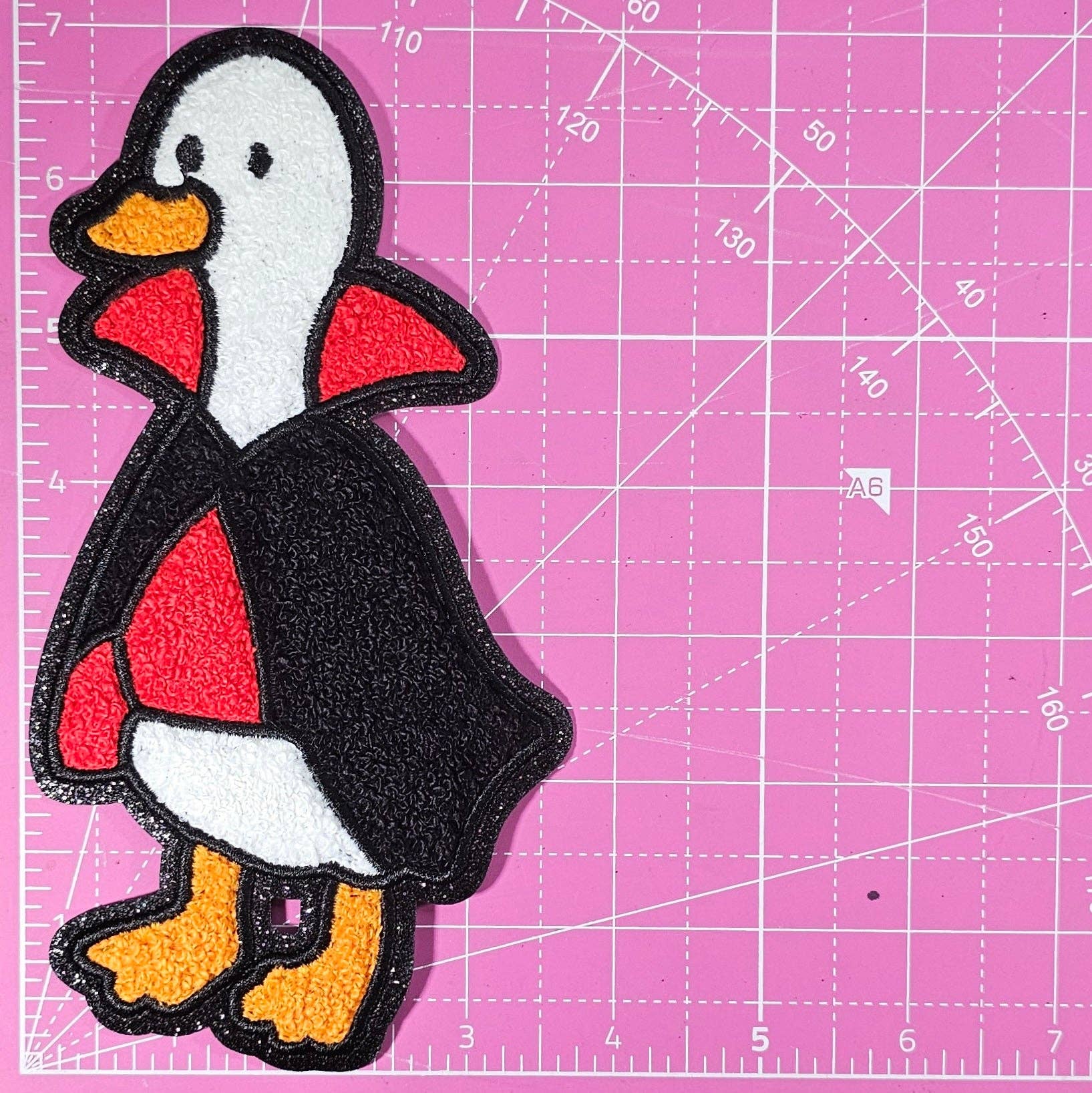 Scratch Decor - Wholesale Patch - Spooky Goose Halloween 4 PC Chenille Sequin & Glitter Large Iron on Patch2
