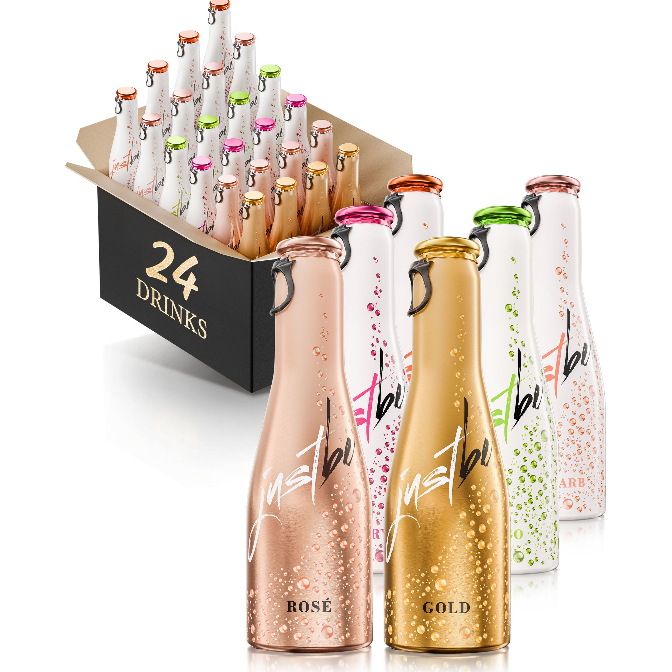 Justbe modern wine drinks - Vendita all'ingrosso Aperitivo/Cocktail analcolico - JustBe Mix Box: Set misto di vini frizzanti italiani e spritzer0