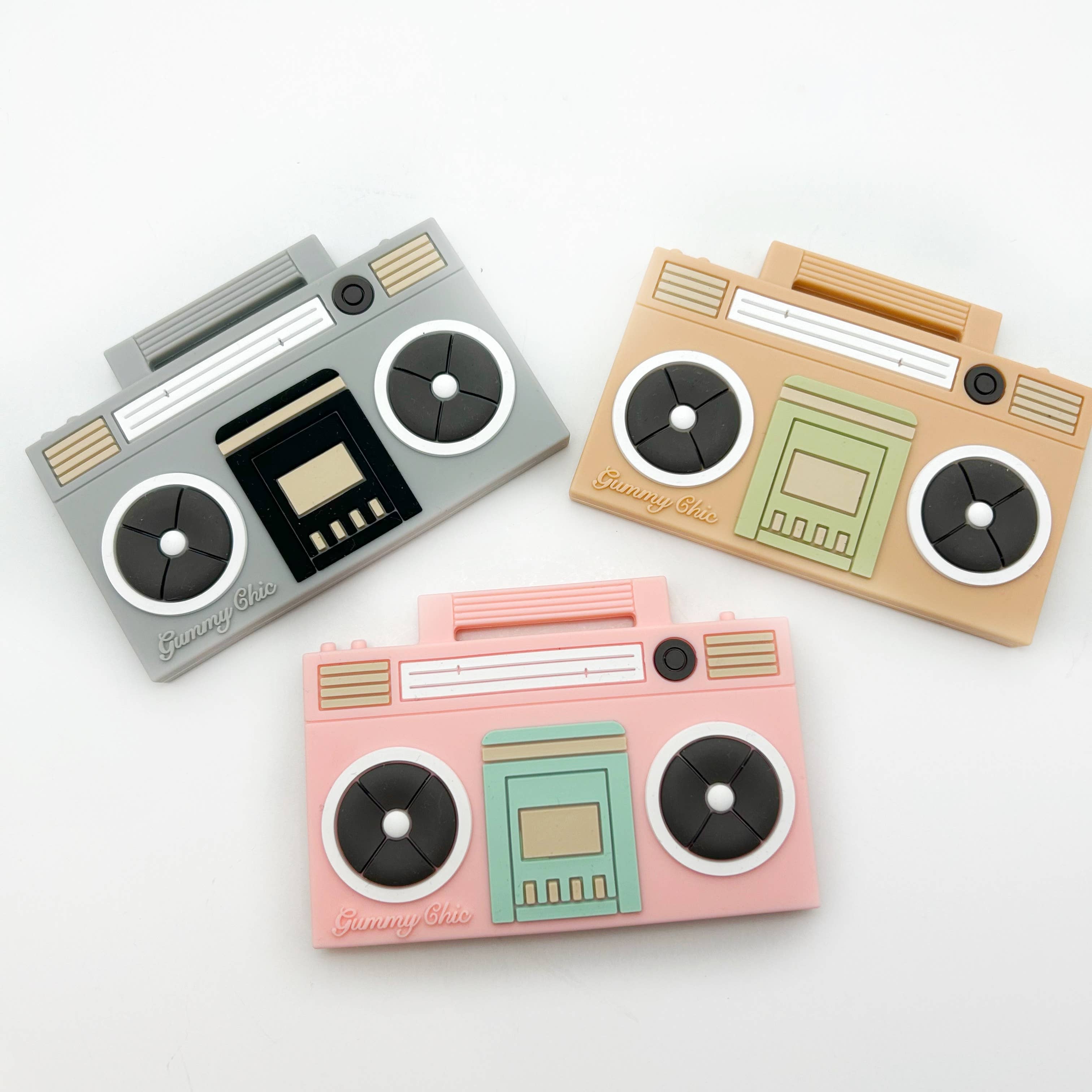 Gummy Chic - Wholesale Teether (Not Clip-On) - Baby - Boom Box Radio Silicone Teething Toy- Baby Gift14