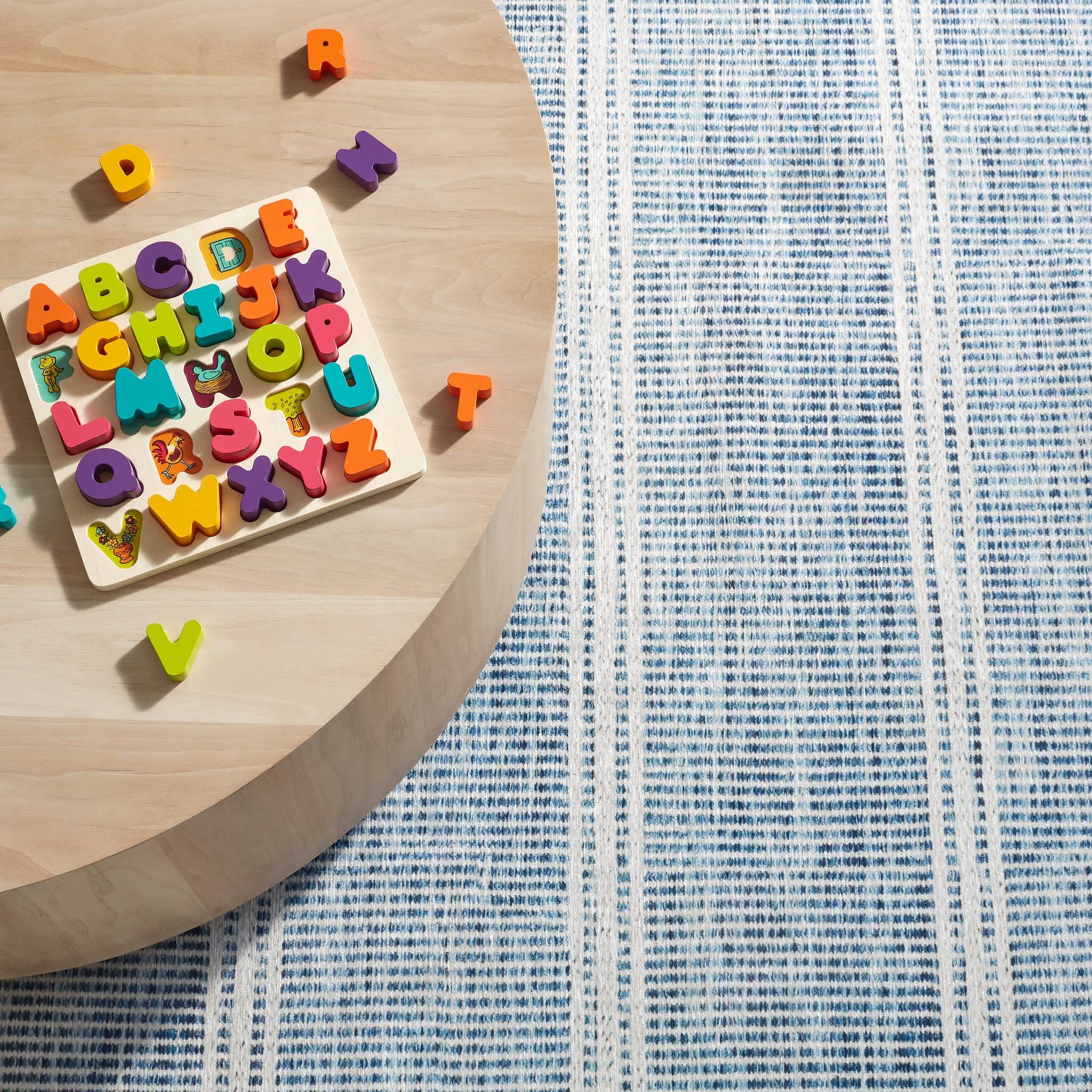 Annie Selke - Wholesale Vloerkleed - Malta Wasbare Vloerkleed | Blauw2