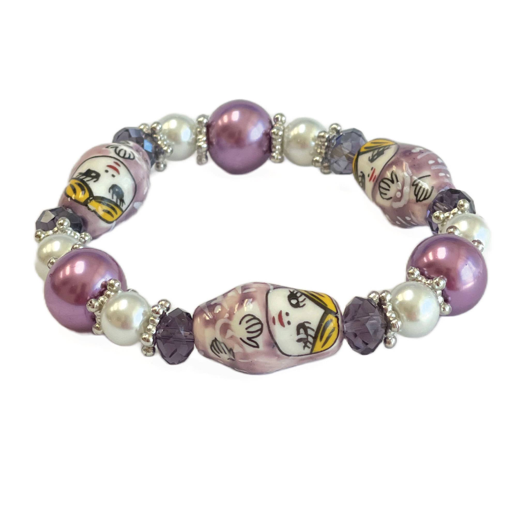 Fiona Accessories - Wholesale Beaded Bracelet - Nesting Doll Beaded Bracelet, Russian Porcelain Jewelry Gift15