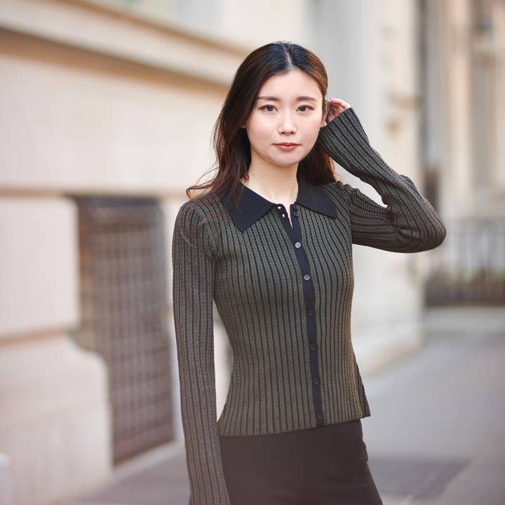 Fully Fashioning Ilona Button Up Top for wholesale by AT THE VENUE