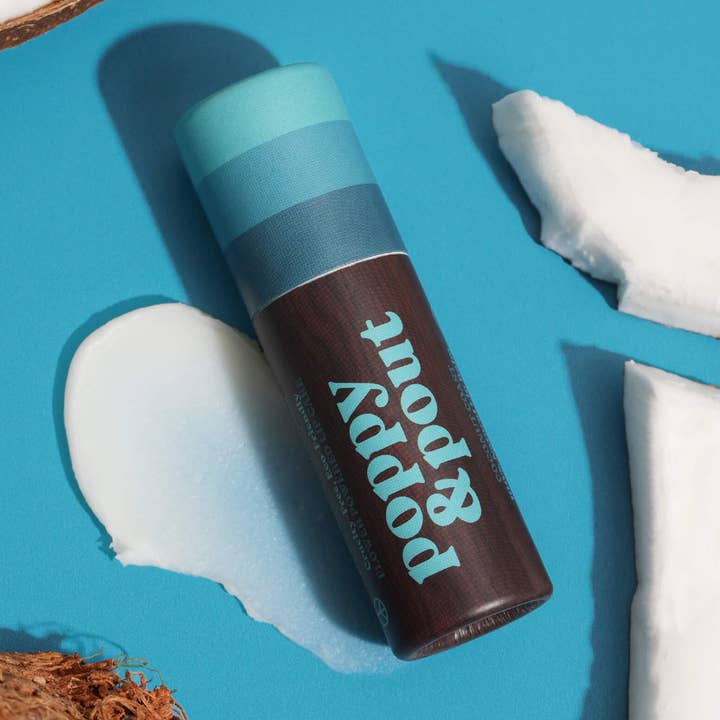 Poppy & Pout - Wholesale Lip Balm - Lip Balm, Retro Surf, Coconut Coast0