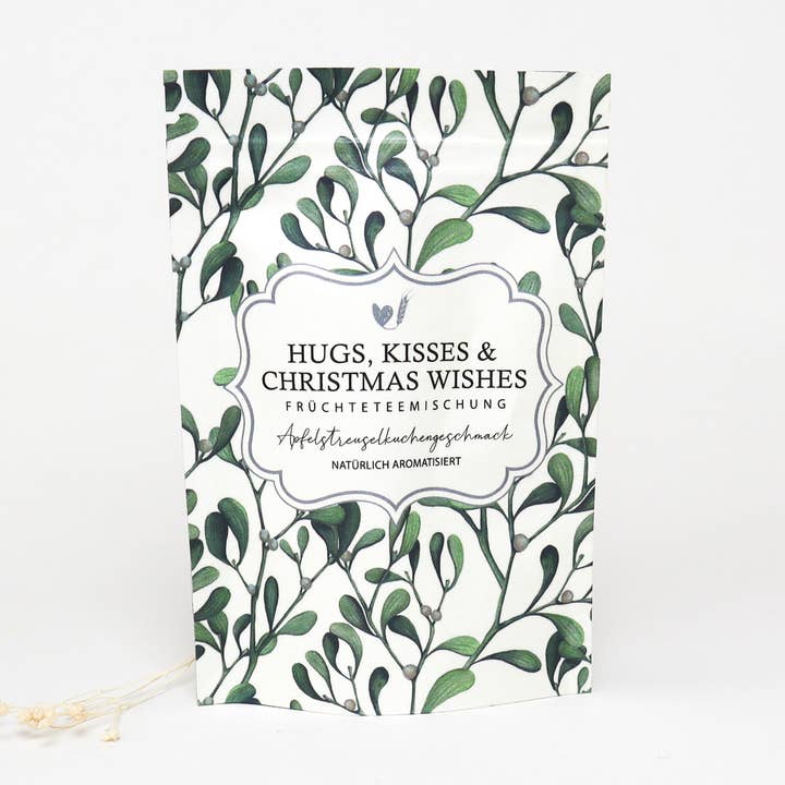 Hugs, Kisses & Christmas Wishes tea bags for wholesale by Bake Affair GmbH