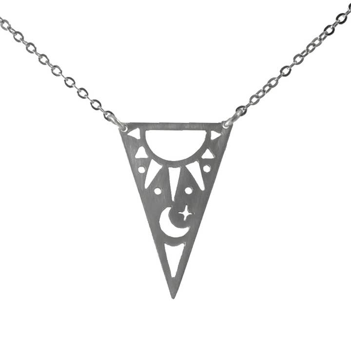 Papir Picado trekant Moonlight Sunshine Halskæde for engroshandel hos Kalai Jewelry