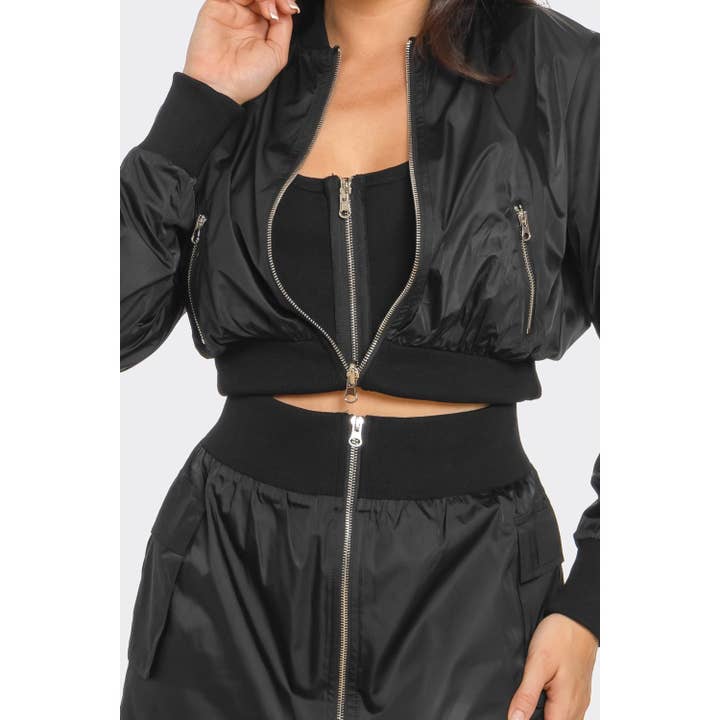 DORCAS - Wholesale Top & Skirt Set - Women's - WINDBREAKER MINI SKIRT SET13