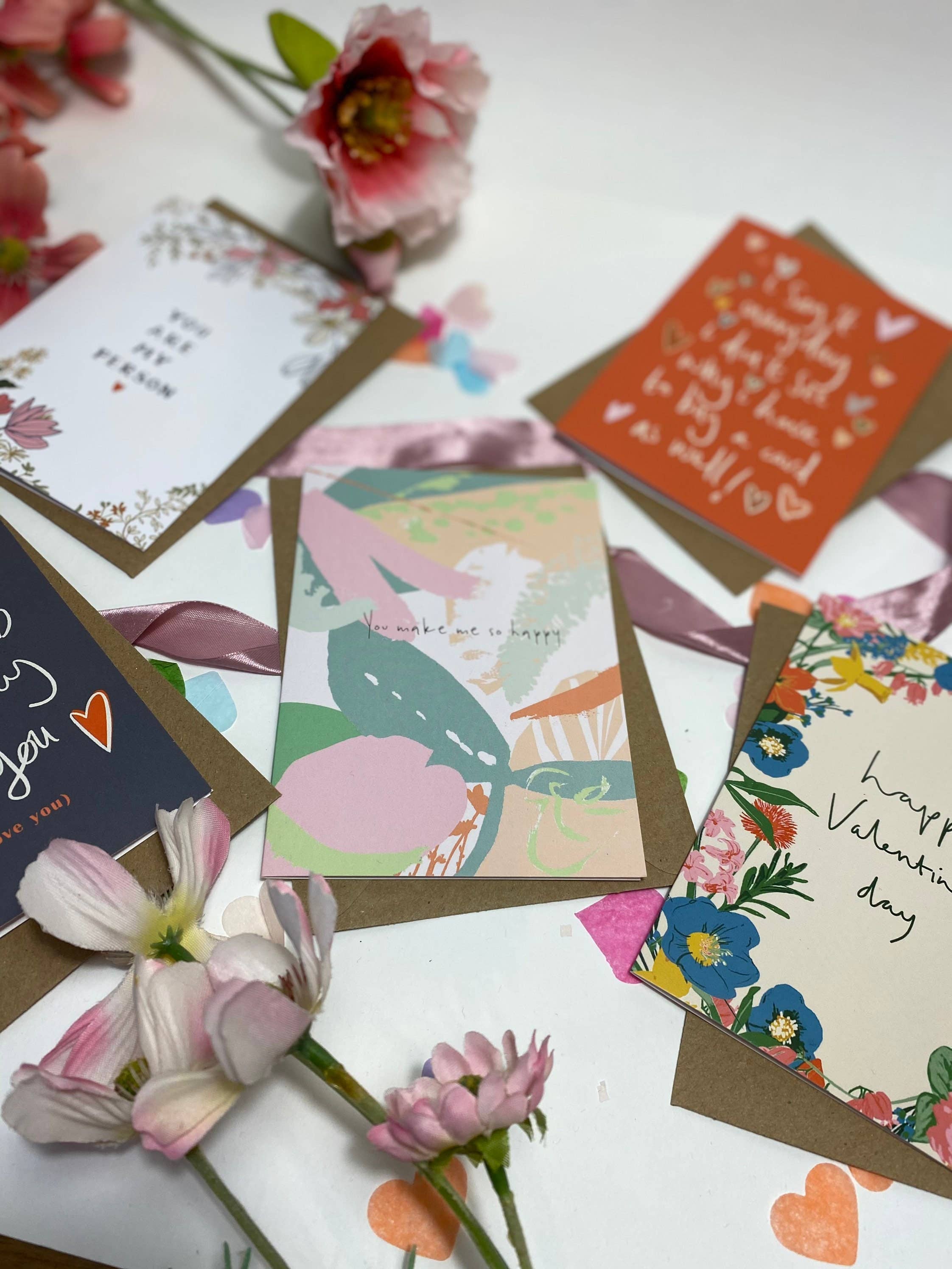 Lise Marie prints - Wholesale Love Card - You Make Me So Happy Greetings Card-Anniversary/Wedding5