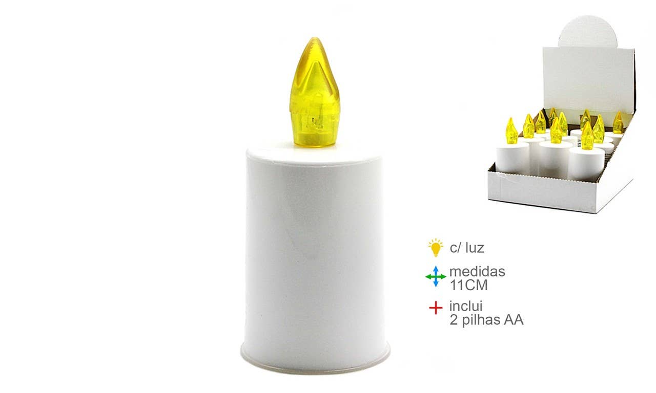 Esoterica Arte - Wholesale Tapered Candle/Candlestick - White Led Candle (12 pcs)