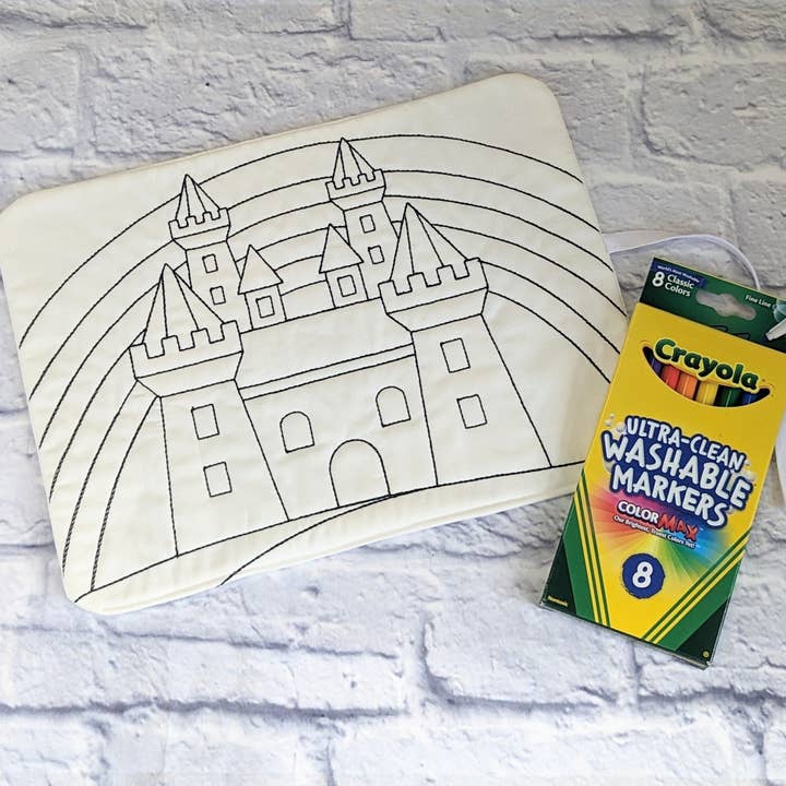 Princess Castle Reusable Coloring Mat for wholesale by Leluna Star