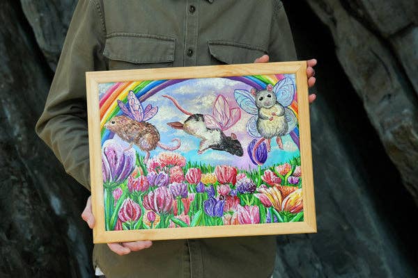 Aquabun - Wholesale Art Print - Rat Fairies in Spring Print1