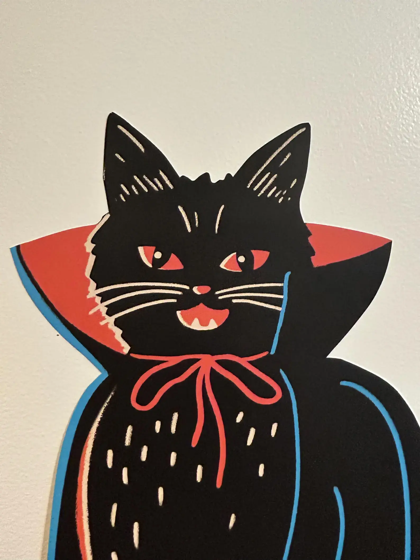Zander Mack - Vendita all'ingrosso Cartello da parete - Gatto Vampiro - Decorazione da Parete Ritagliata 17" x 13,5"3