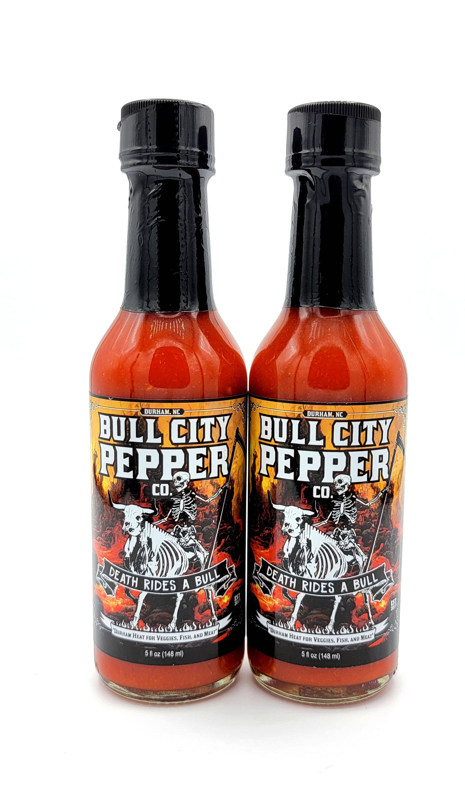 Bull City Pepper Co. – Großhandel Scharfe Soße – Death Rides A Bull scharfe Sauce – 12er Pack5