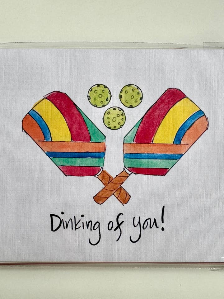 Bloco de notas de pickleball Dinking of You por atacado de Joni McKown Art