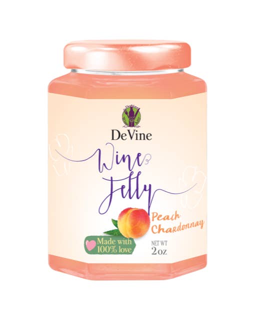 DeVine Wine Jelly - Wholesale Jam/Jelly - Peach Chardonnay Wine Jelly