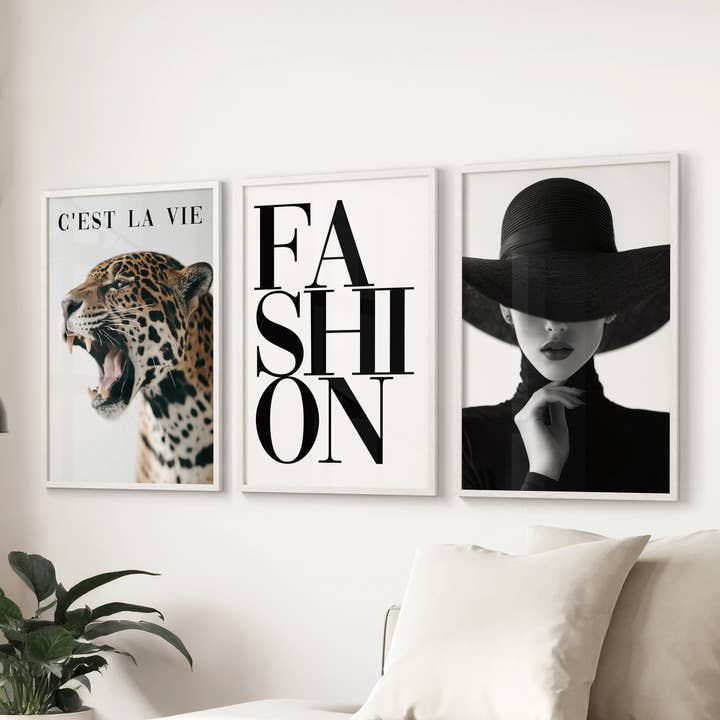 PrintSets.com - Wholesale Gallery Wall Set - Modern Fashion Wall Art. Leopard Print Aesthetic1