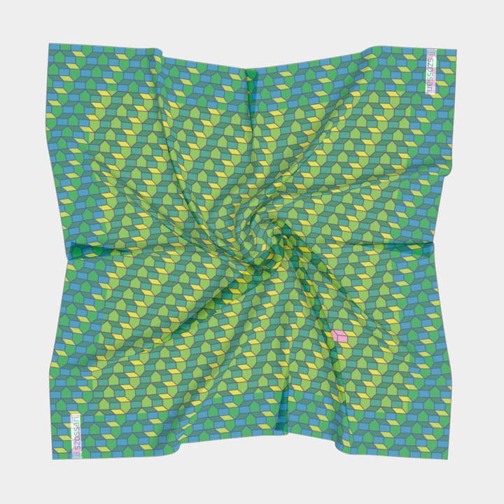 Refugee Home groene sjaal met mozaïekpatroon voor wholesale door Szossari