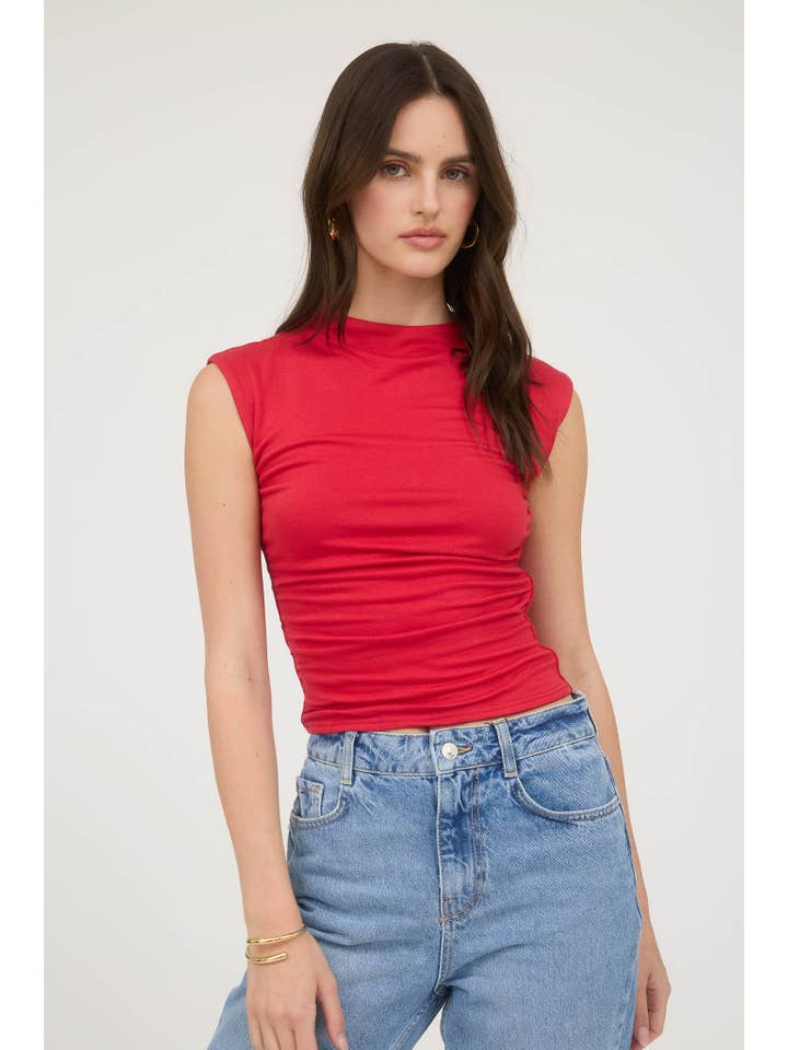 The Workshop Studio - Vente Haut en maille – femme - TOP EN MAILLE FRONCÉE À COL CHEMINÉE RÉVERSIBLE (PRÉ-COMMANDE)28