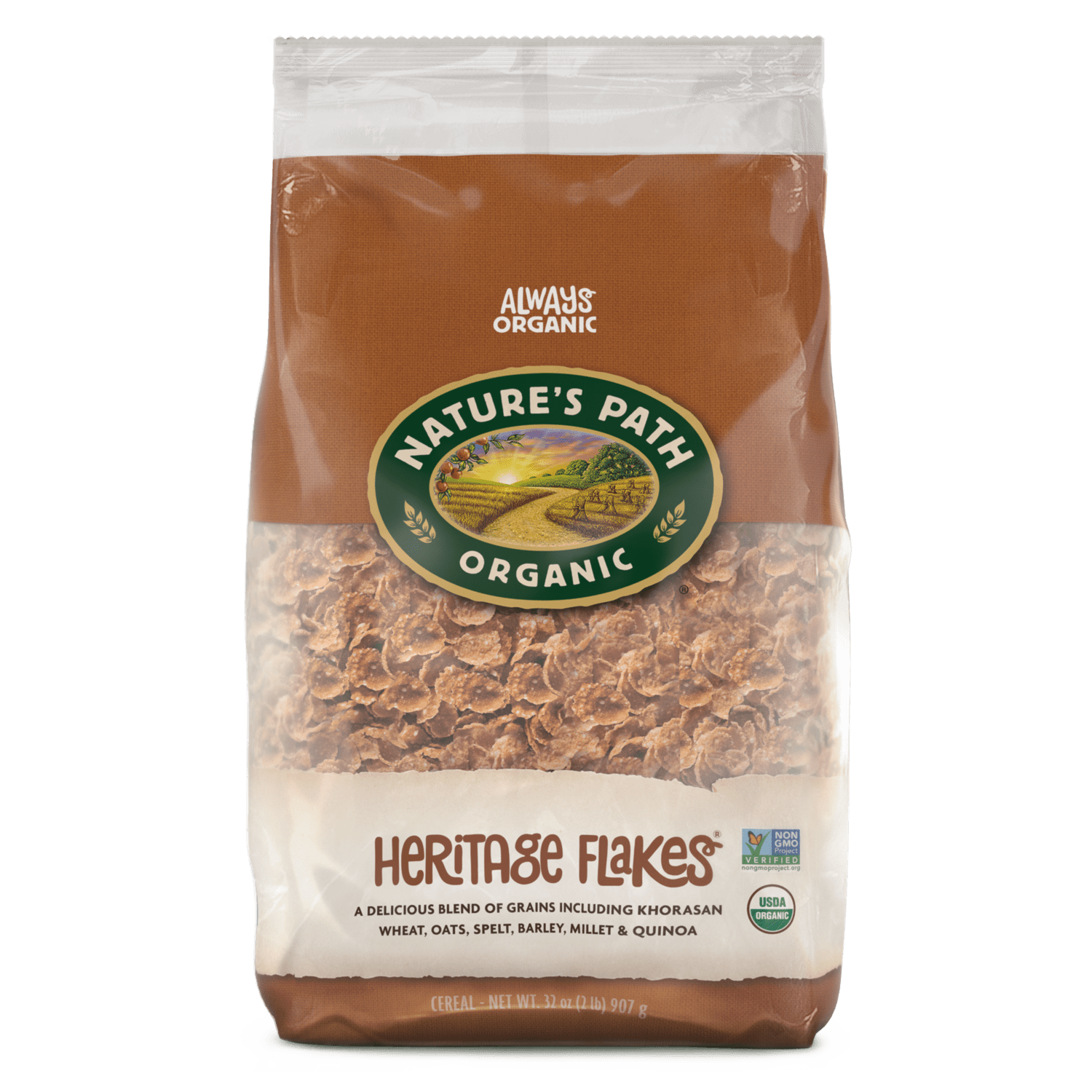 Nature's Path - Wholesale Breakfast Cereal - Heritage Flakes® Cereal, 32 oz Earth Friendly Bag (Case of 60